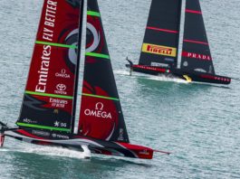 36th America’s Cup presented by Prada Race Day 3 Emirates Team New Zealand, Luna Rossa Prada Pirelli Team